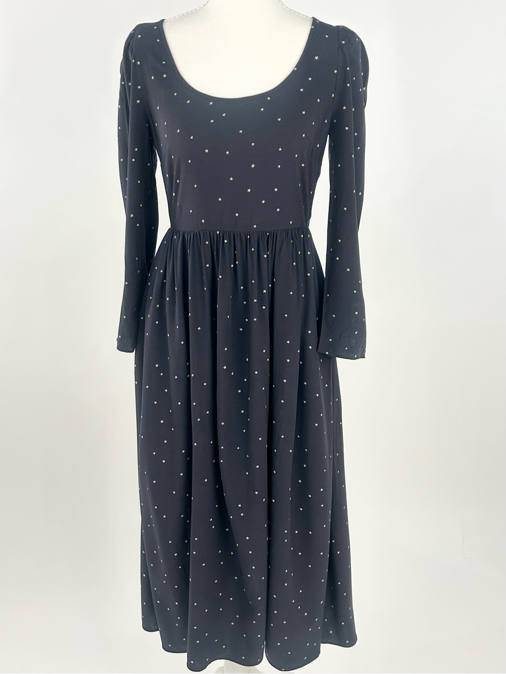 Madewell Alicia Night Stars Long Sleeve Midi Dress Navy Size 00